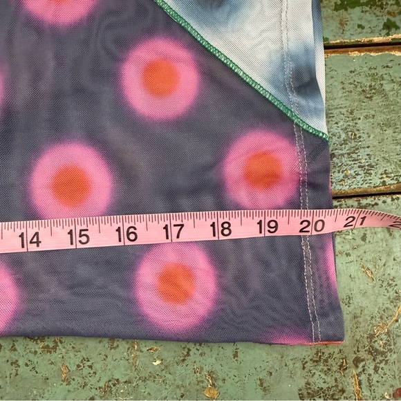 MIAOU Polka Dot PatchworkLong Sleeve Mesh Sheer T-shirt Sz S Y2K Bratz 2000’s - Picture 14 of 14